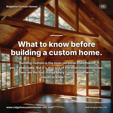 Custom home builder carousel about building tips