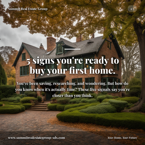 LinkedIn carousel about buying your first home