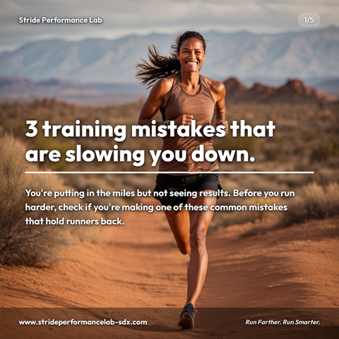 Running coaching carousel about training mistakes